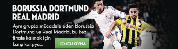 Borussia Dortmund – Real Madrid Maçı için Bets10 Oranları