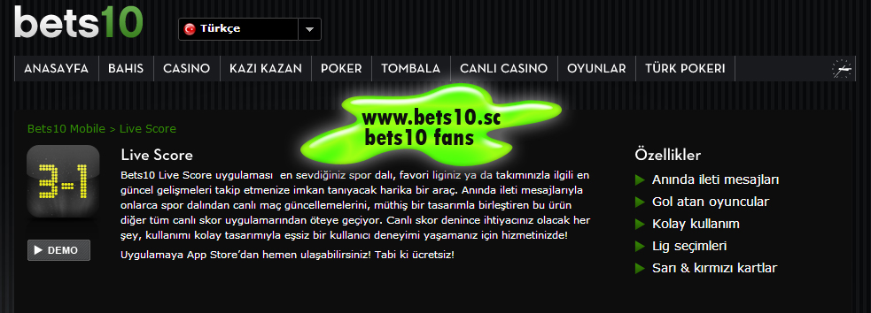 Bets10 Canlı Skor cebinizde