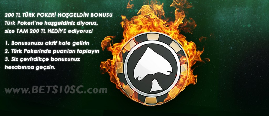 200 TL Türk Pokeri Hoşgeldin Bonusu