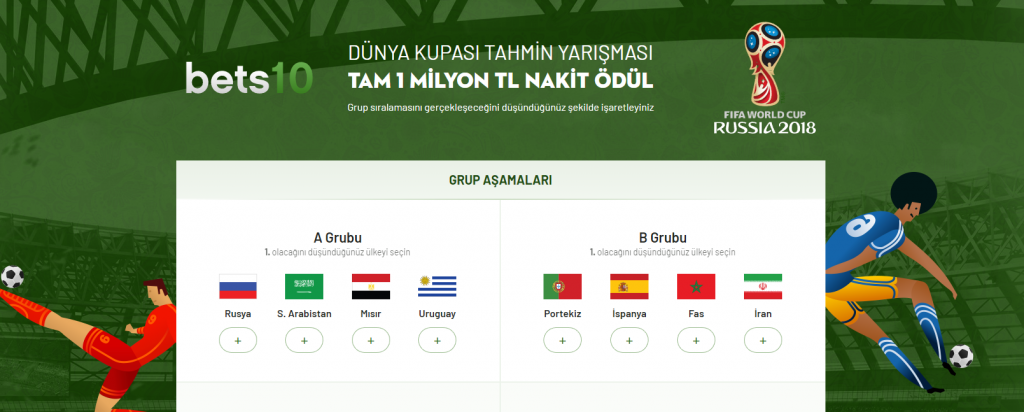 Dünya Kupasına 1 Milyon TL Ödül